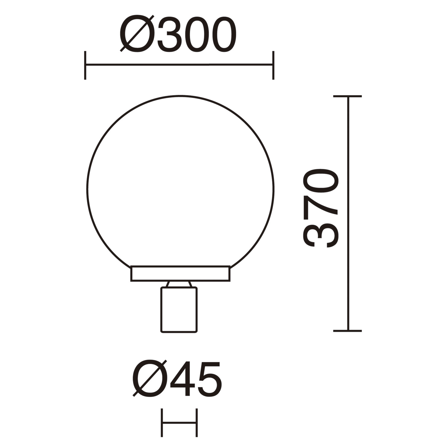 Luminaria para poste Cast 1 light opal