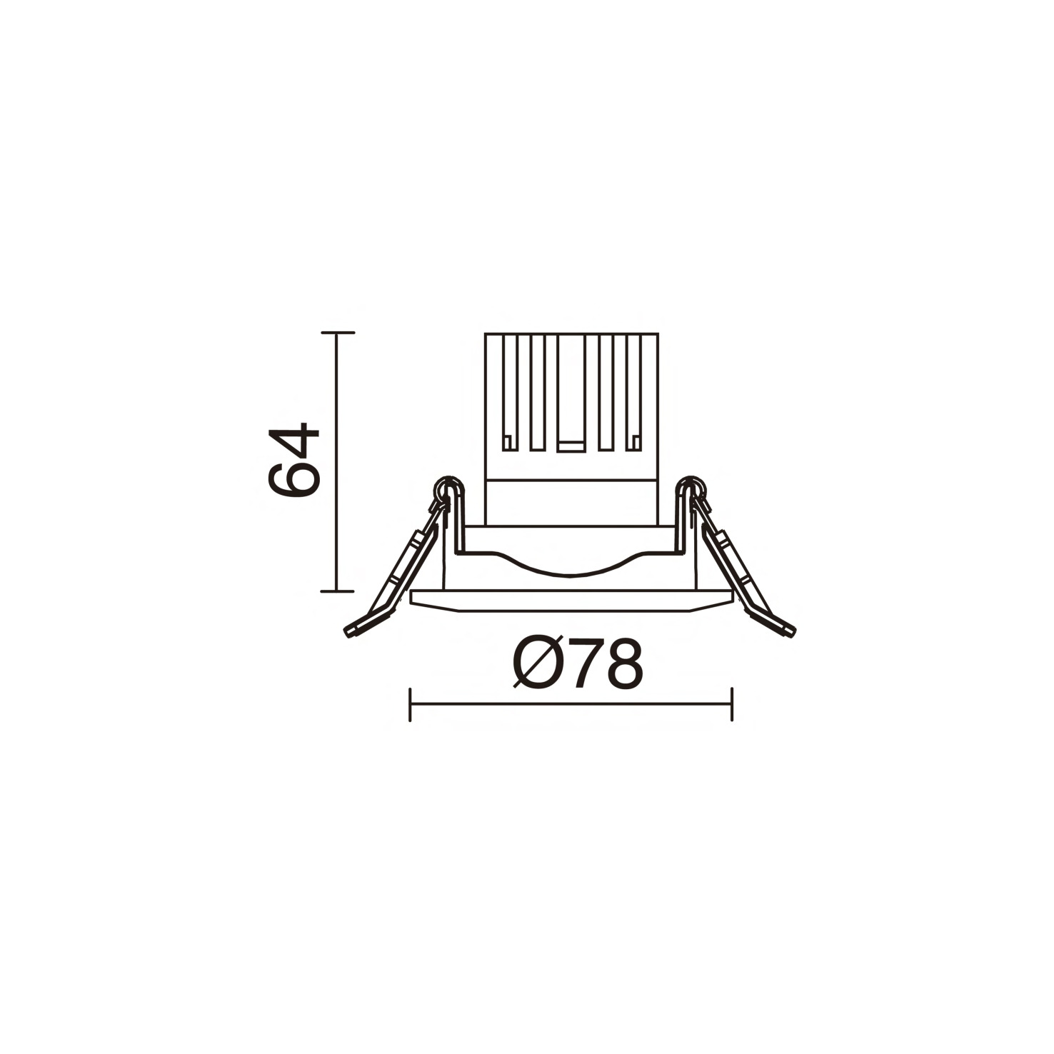 Empotrable techo NIX Fixed Round 1-10V,Push LED COB 10W 1125lm(967lm) CRI90 3000K 25º Blanco