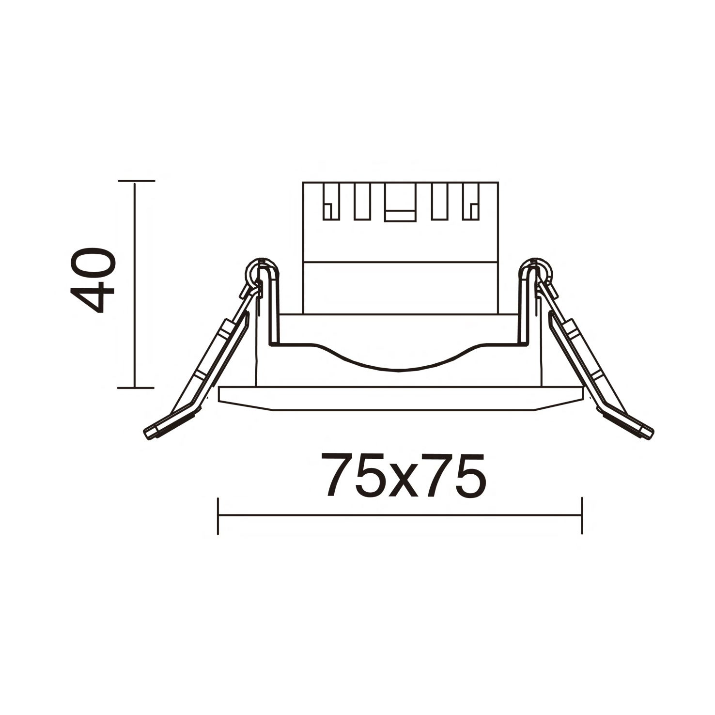 Empotrable techo NIX Fixed Square Corte de fase L,C LED COB 6W 707lm(667lm) CRI90 4000K 25º Níquel mate