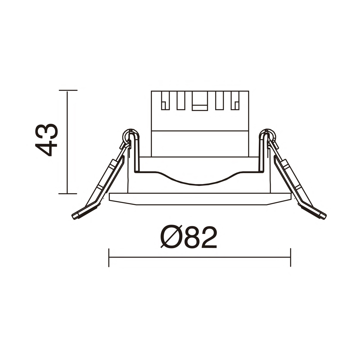 Empotrable techo tilt NIX Adjustable Round 1-10V,Push LED COB 6W 675lm(611lm) CRI90 3000K 25º Cromo mate