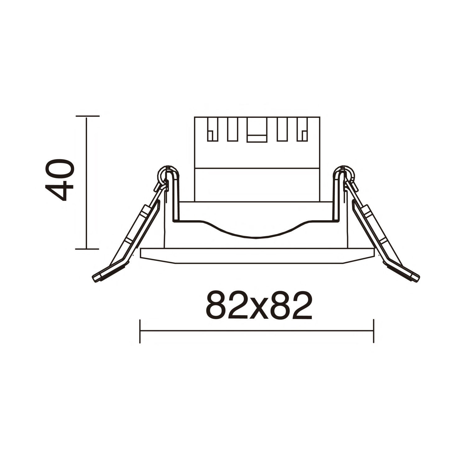 Empotrable techo tilt NIX Adjustable Square LED COB 6W 675lm(611lm) CRI90 3000K 25º Níquel mate
