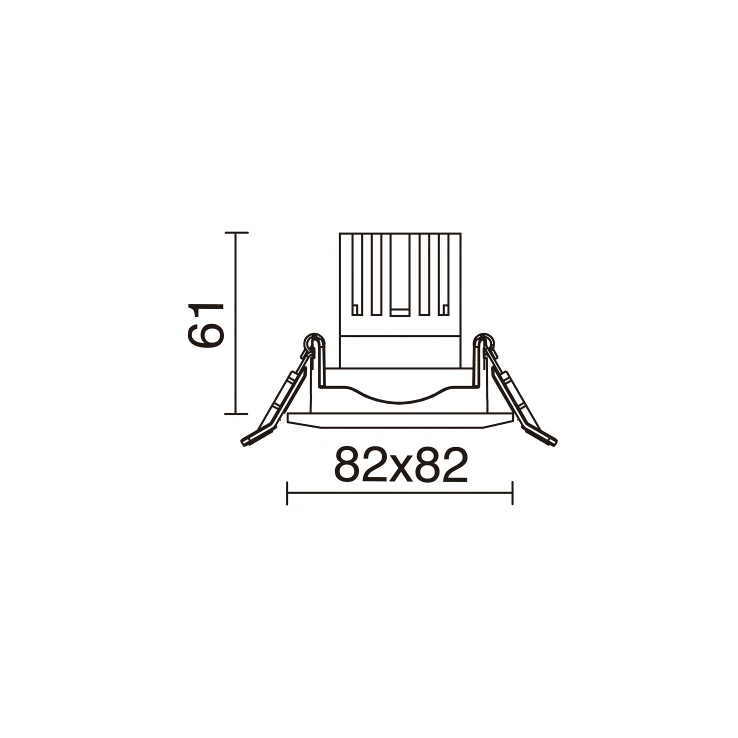 Empotrable techo tilt NIX Adjustable Square Corte de fase L,C LED COB 10W 1125lm(967lm) CRI90 3000K 25º Cromo mate