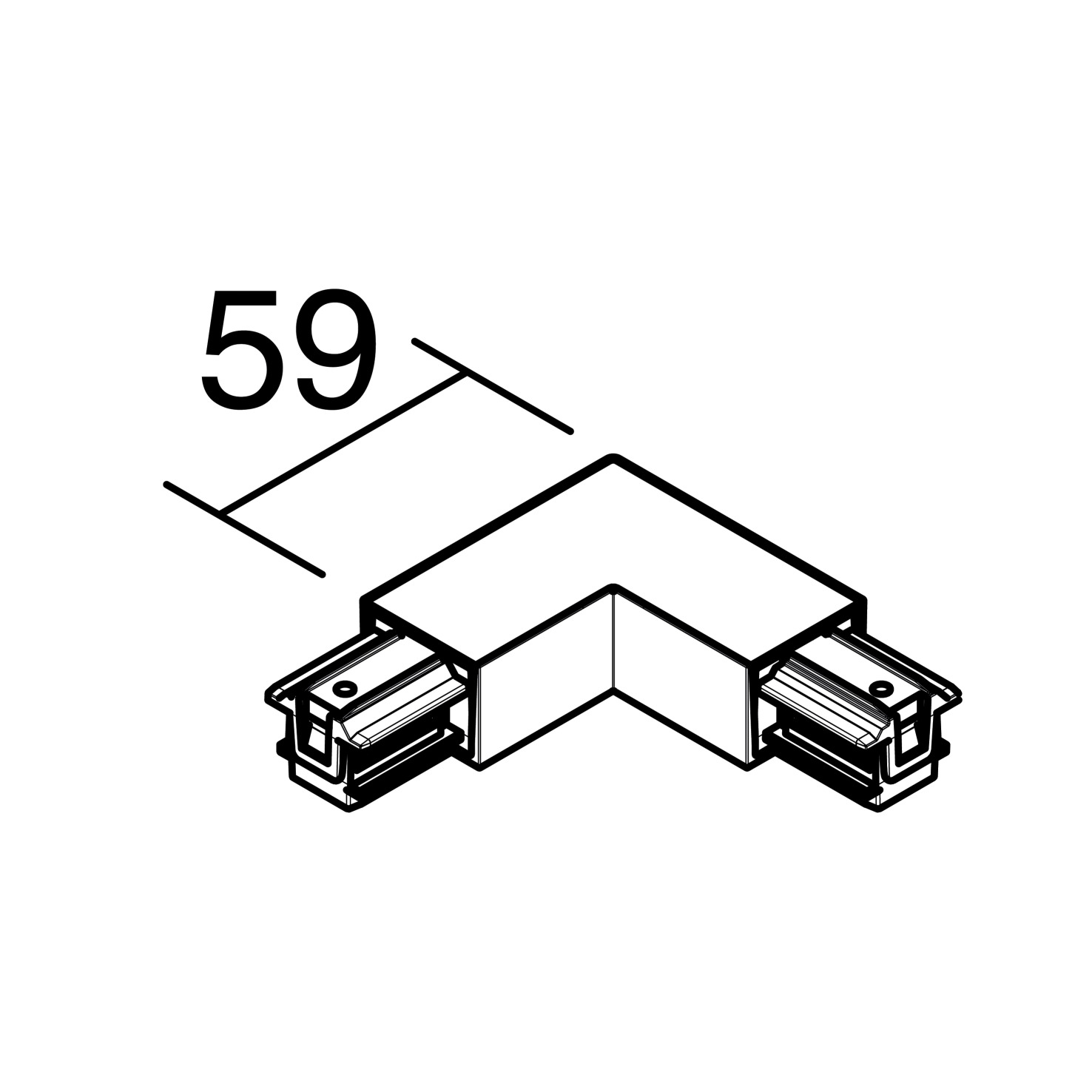 Codo 90º derecho TRACK 48V