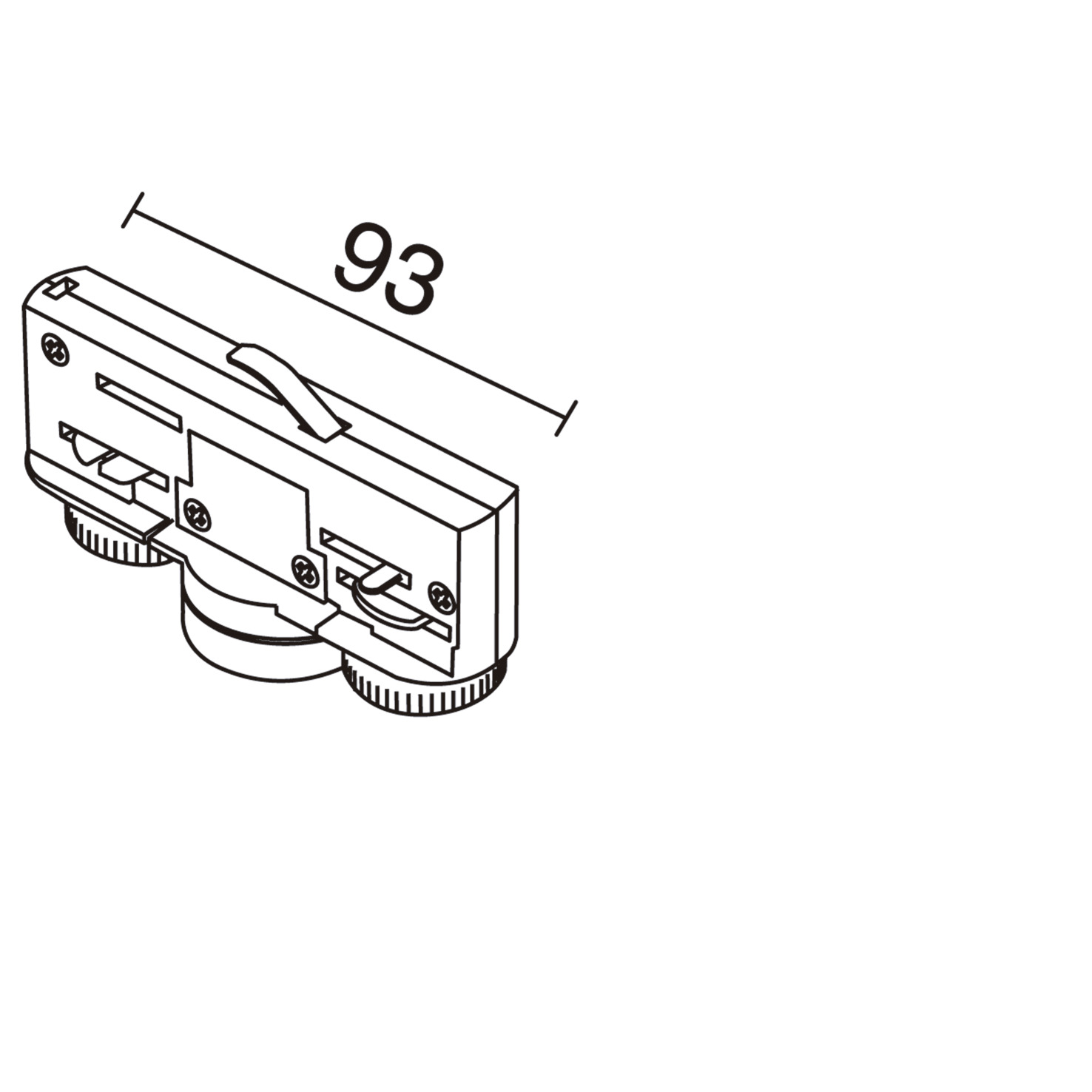 Adaptador carril electromecánico 6A 10Kg