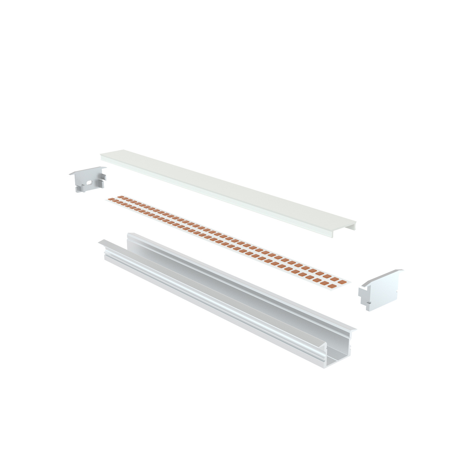 Perfil Empotrado Tira LED  A72 Perfil