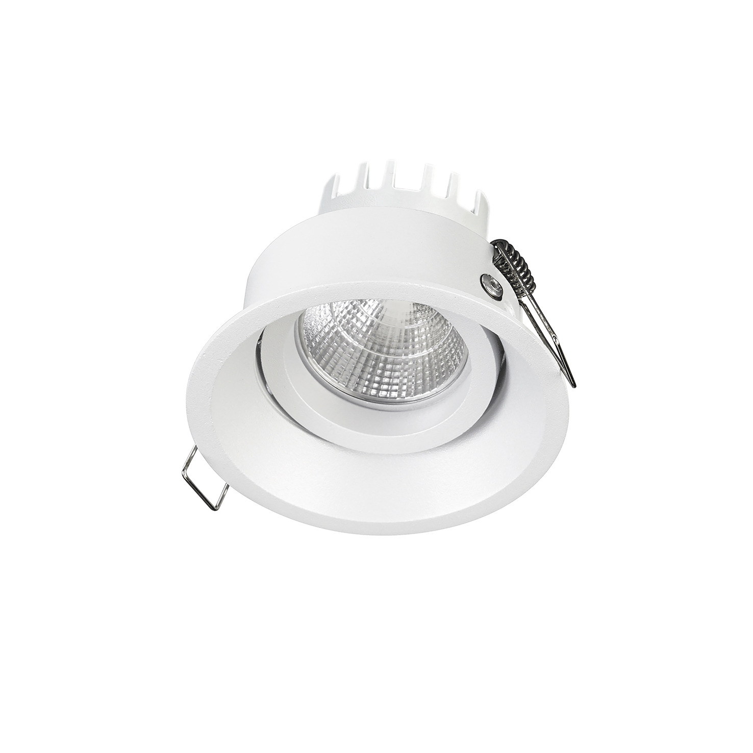 Empotrable techo tilt LEDA Adjustable Round DALI LED COB 6W 675lm(595lm) CRI90 3000K 38º Blanco