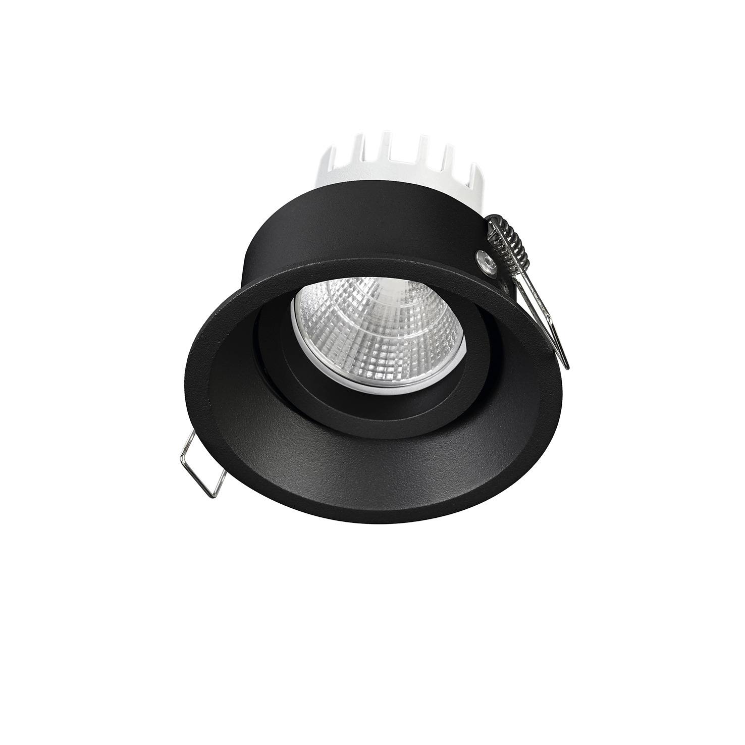 Empotrable techo tilt LEDA Adjustable Round Corte de fase L,C LED COB 6W 675lm(601lm) CRI90 3000K 60º Negro