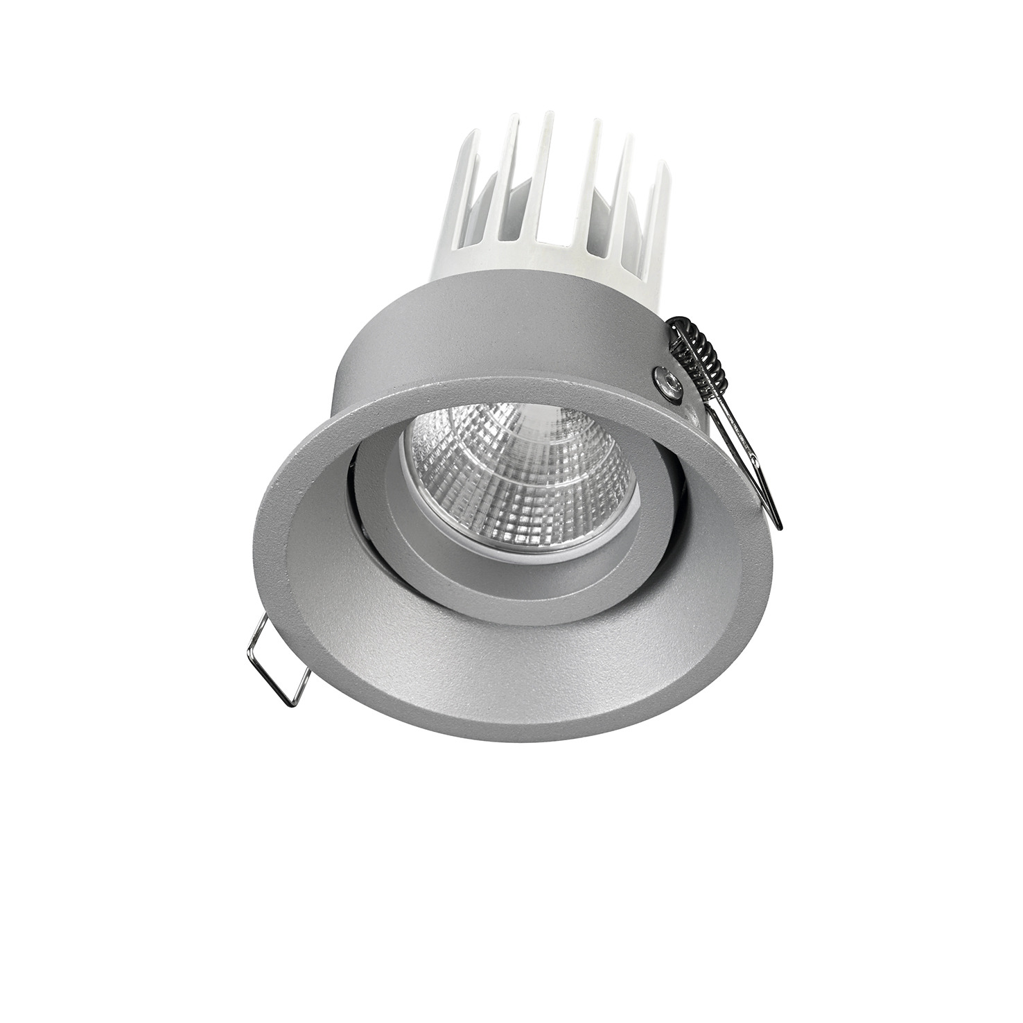 Empotrable techo tilt LEDA Adjustable Round 1-10V,Push LED COB 10W 1125lm(967lm) CRI90 3000K 25º Gris