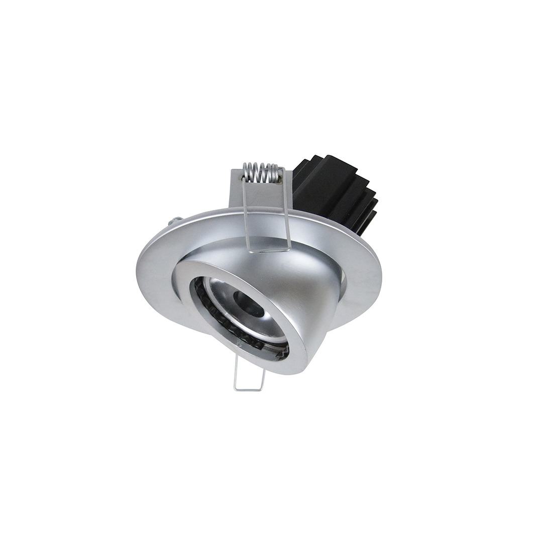 Empotrable techo tilt MINI LUNA Adjustable Round Corte de fase L,C LED COB 4.70W 680lm(485lm) CRI90 3000K 28º Cromo mate