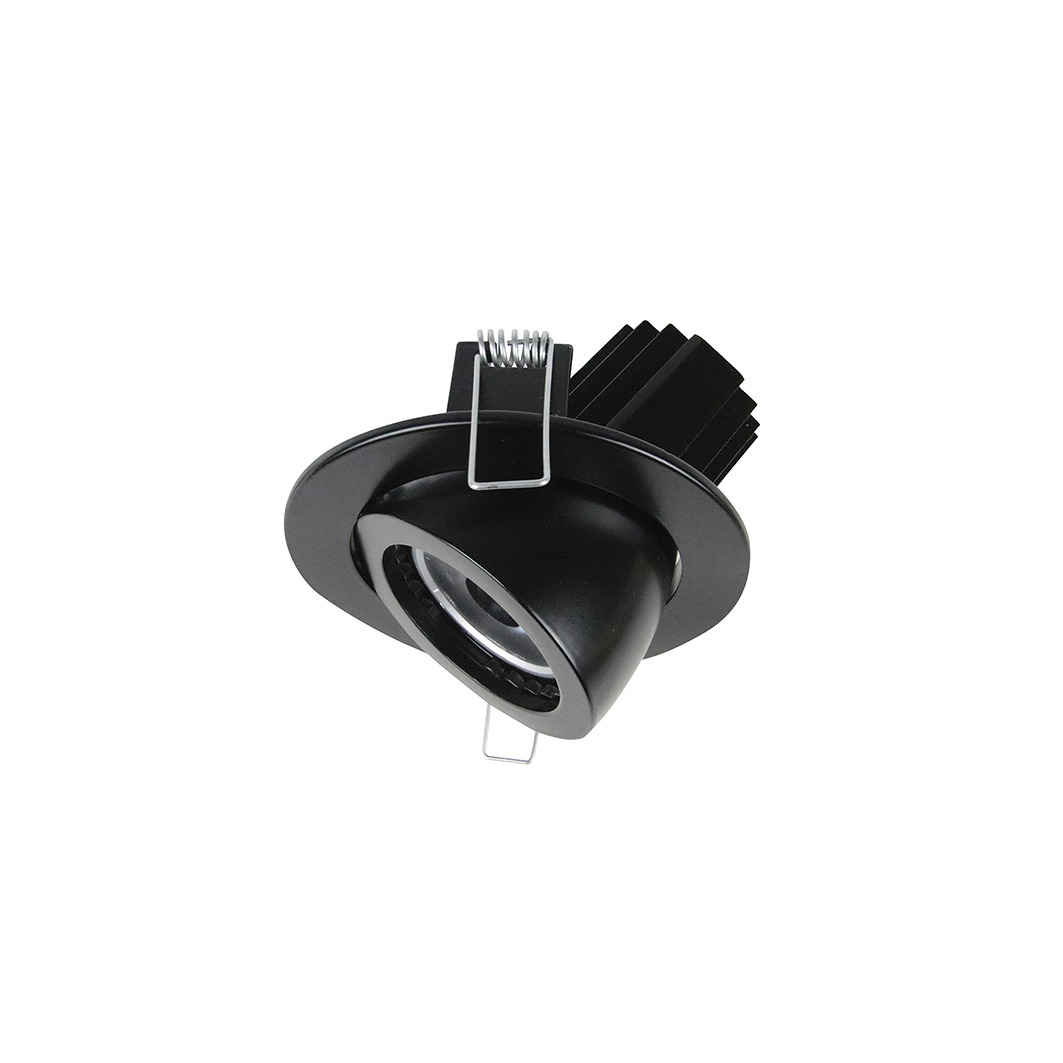 Empotrable techo tilt MINI LUNA Adjustable Round DALI LED COB 10.60W 1456lm(1020lm) CRI90 4000K 28º Negro