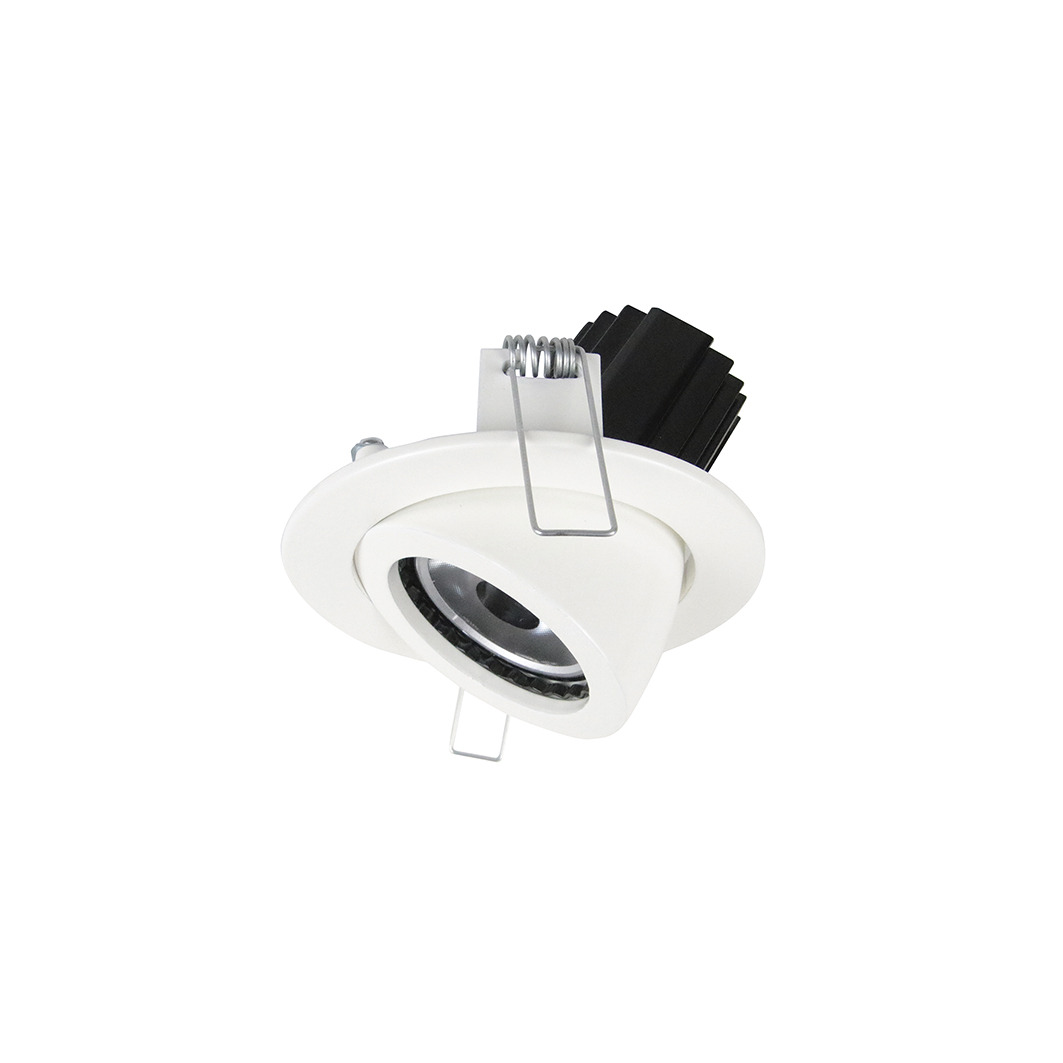 Empotrable techo tilt MINI LUNA Adjustable Round Corte de fase L,C LED COB 10.60W 1456lm(1020lm) CRI90 4000K 28º Blanco