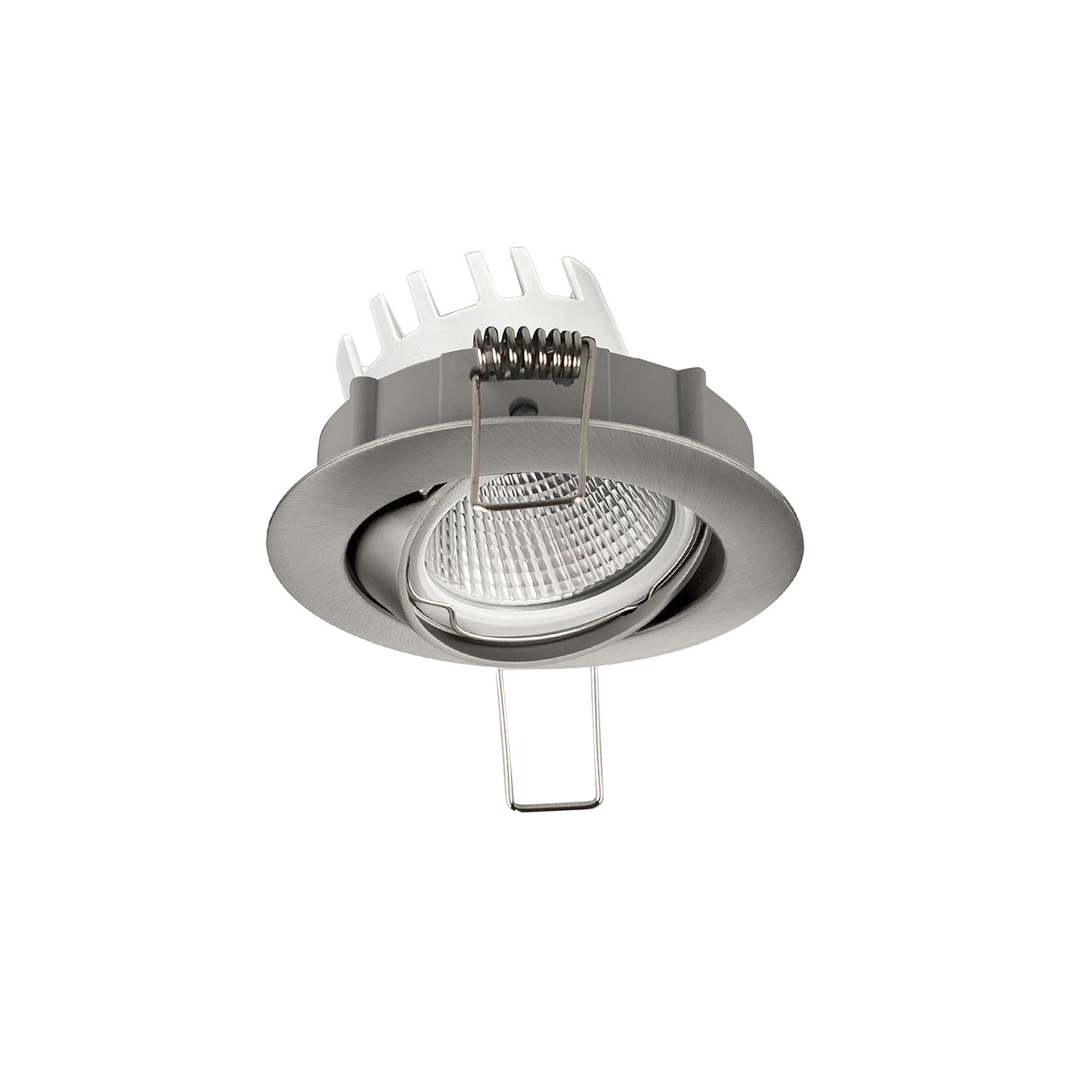 Empotrable techo tilt NIX Adjustable Round DALI LED COB 6W 675lm(611lm) CRI90 3000K 25º Níquel mate