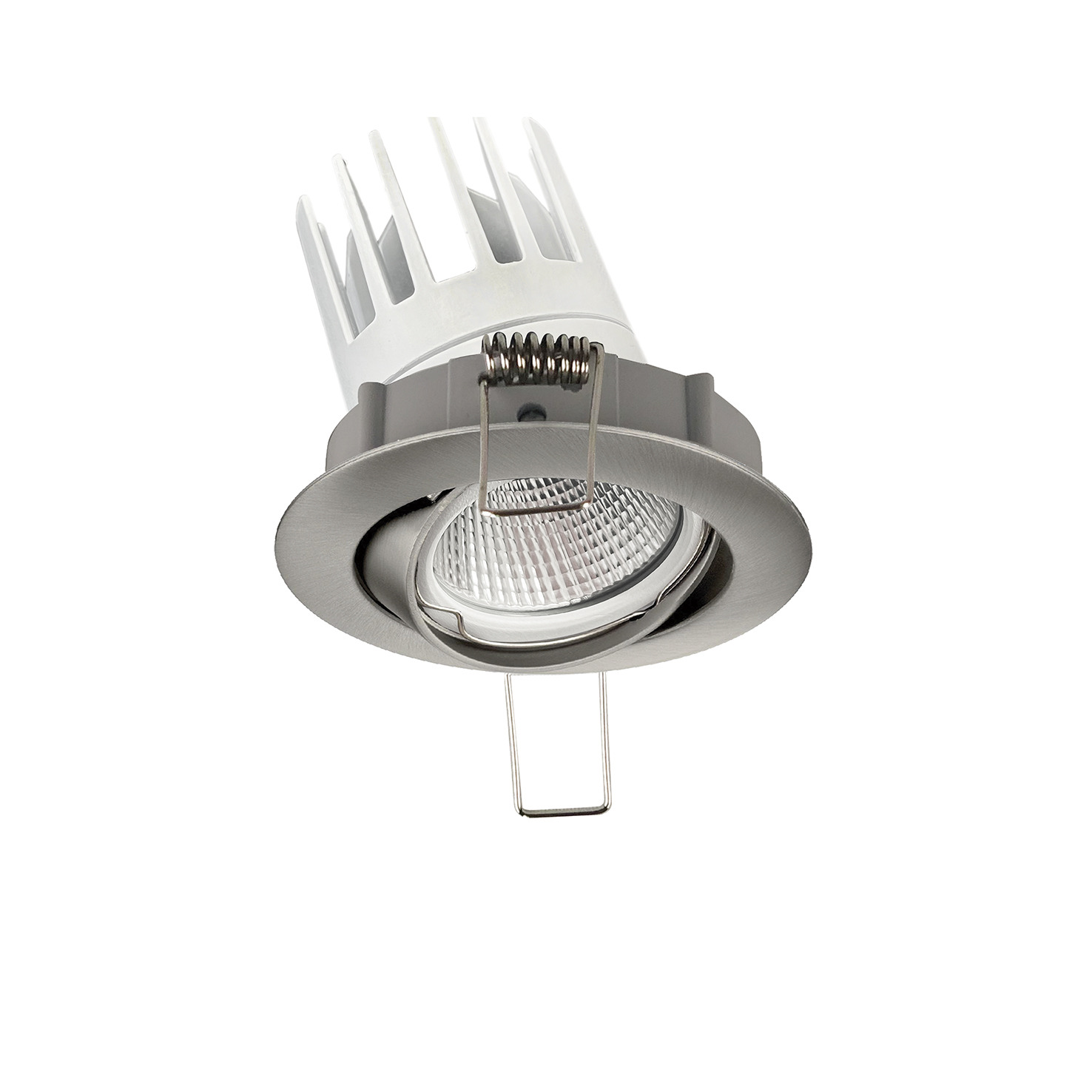 Empotrable techo tilt NIX Adjustable Round LED COB 10W 1178lm(1067lm) CRI90 4000K 25º Níquel mate