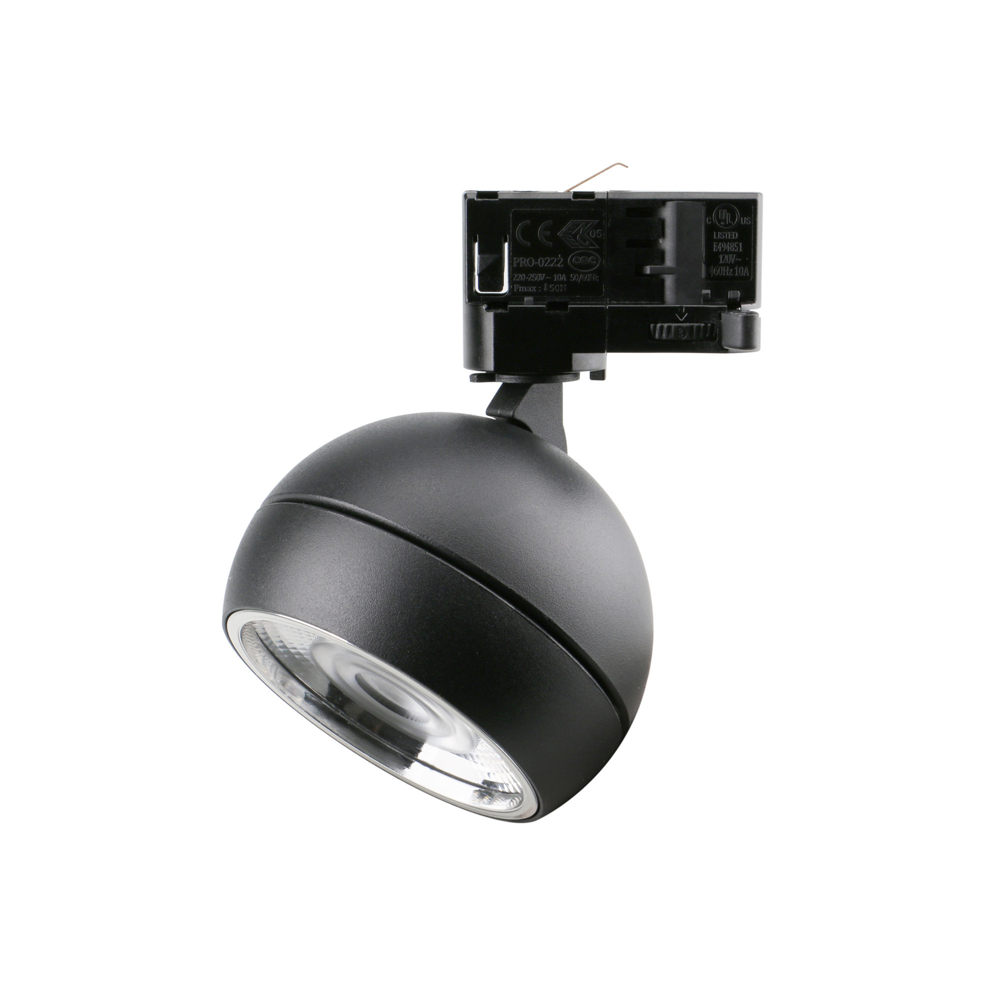 Proyector carril tilt UKU2 Corte de fase L,C LED COB 7W 881lm(781lm)/913lm(776lm)/954lm(825lm) CRI90 2700K/3000K/4000K 36º Negro