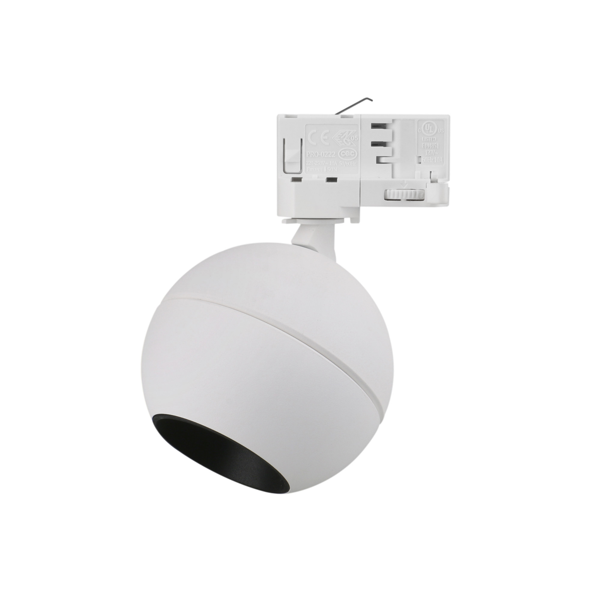 Proyector carril tilt UKU2 Corte de fase L,C LED COB 7W 881lm(714lm)/913lm(704lm)/954lm(755lm) CRI90 2700K/3000K/4000K 60º Blanco Negro