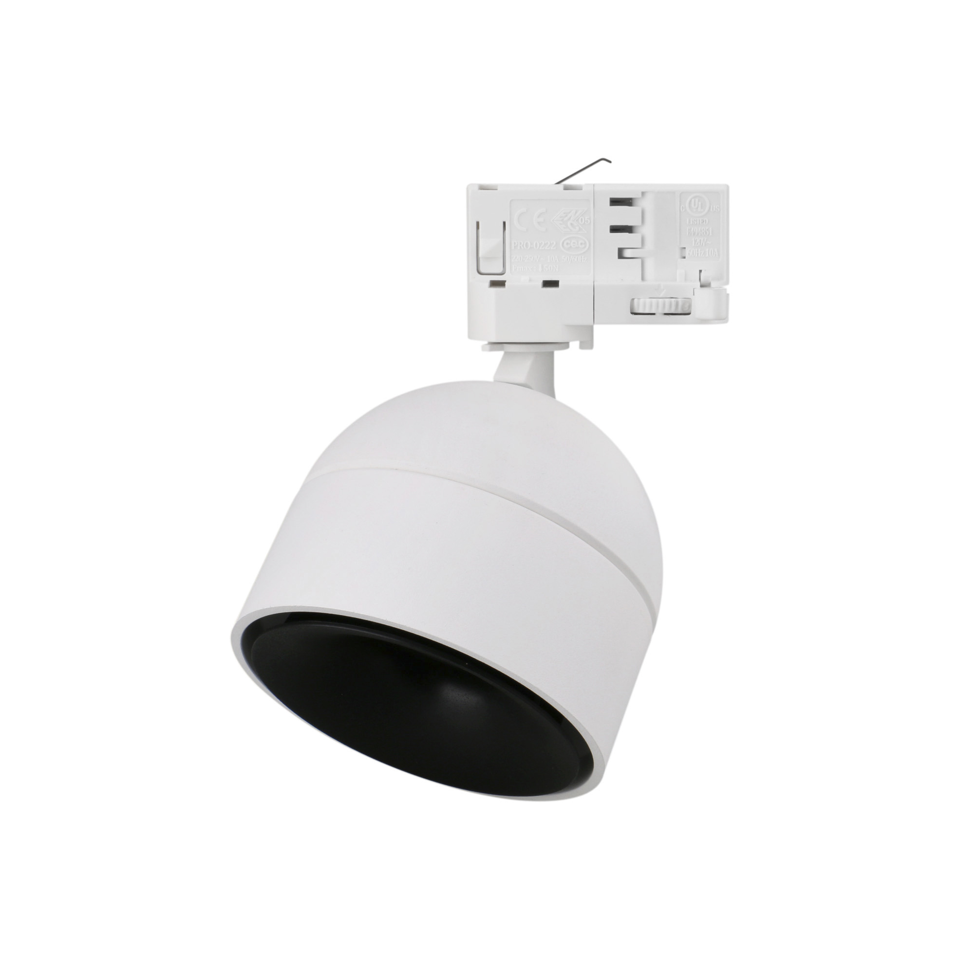 Proyector carril tilt UKU2 Corte de fase L,C LED COB 7W 881lm(684lm)/913lm(659lm)/954lm(701lm) CRI90 2700K/3000K/4000K 60º Blanco Negro