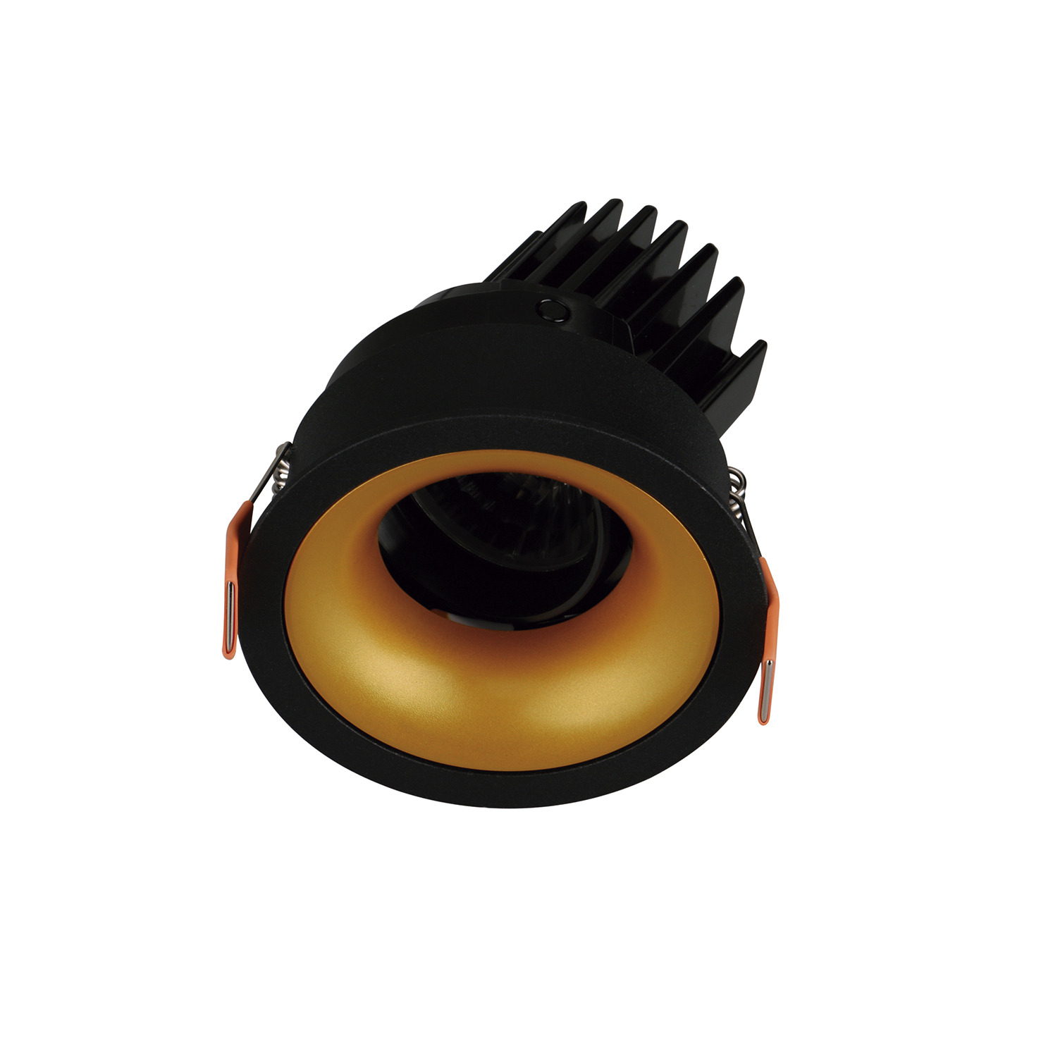 Empotrable techo tilt VIP1 Round Convex DALI LED COB 4.70W 650lm(474lm) CRI90 2700K 18º Negro Oro