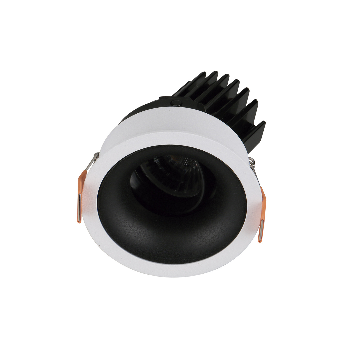 Empotrable techo tilt VIP1 Round Convex DALI LED COB 4.70W 719lm(513lm) CRI90 4000K 28º Blanco Negro