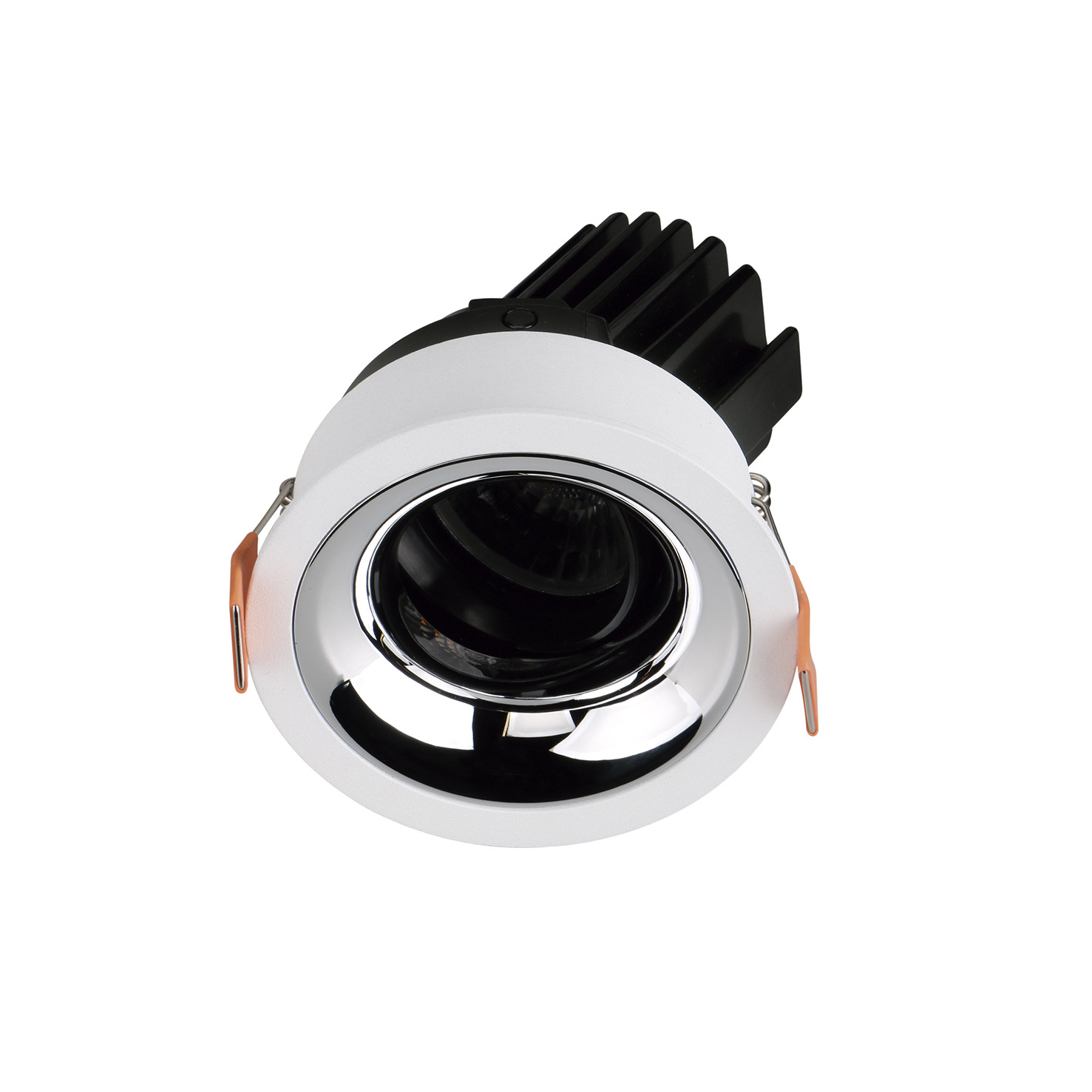 Empotrable techo tilt VIP1 Round Convex Corte de fase L,C LED COB 10.60W 1456lm(1020lm) CRI90 4000K 28º Blanco Cromo
