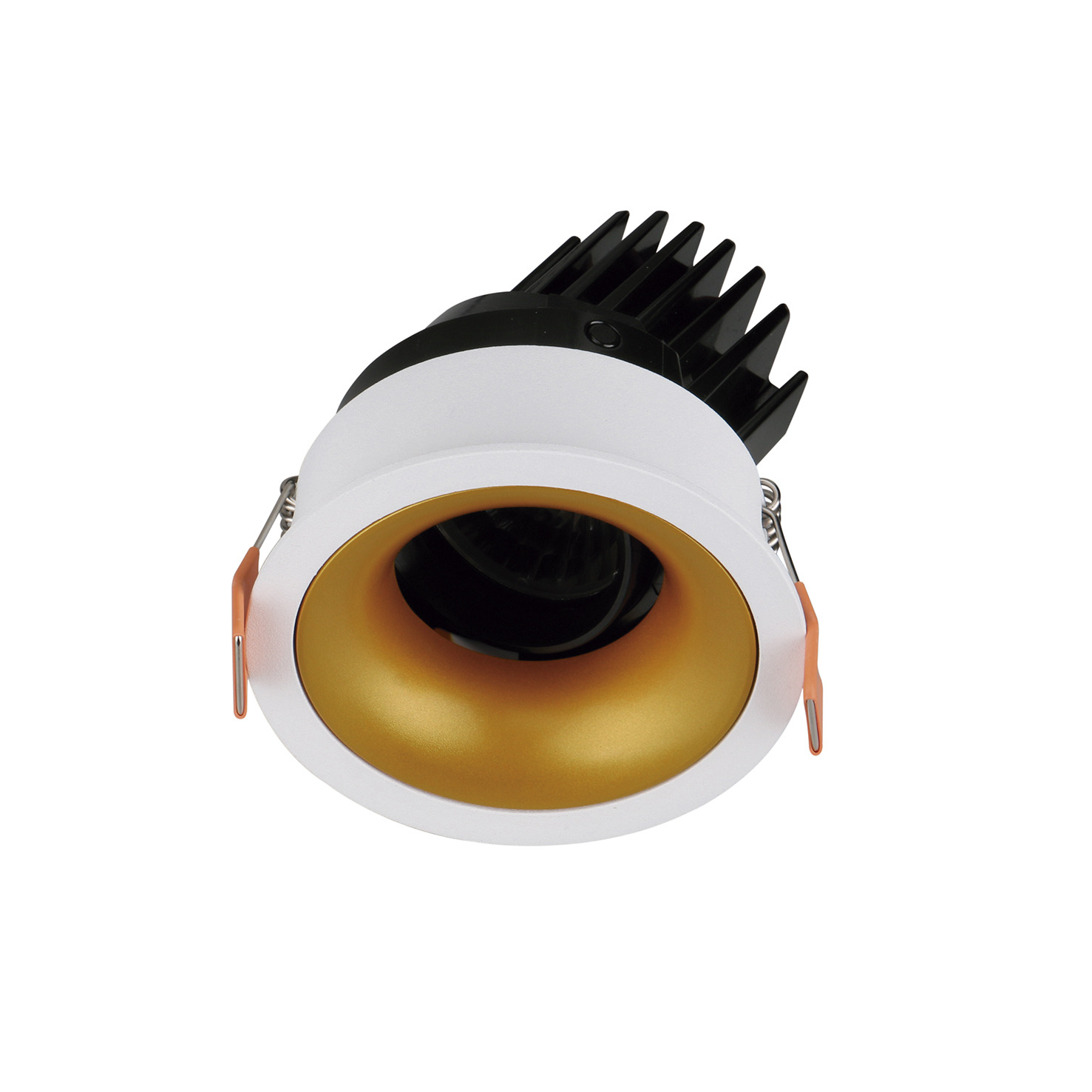 Empotrable techo tilt VIP1 Round Convex DALI LED COB 10.10W 949lm(737lm) CRI97 3000K 18º Blanco Oro