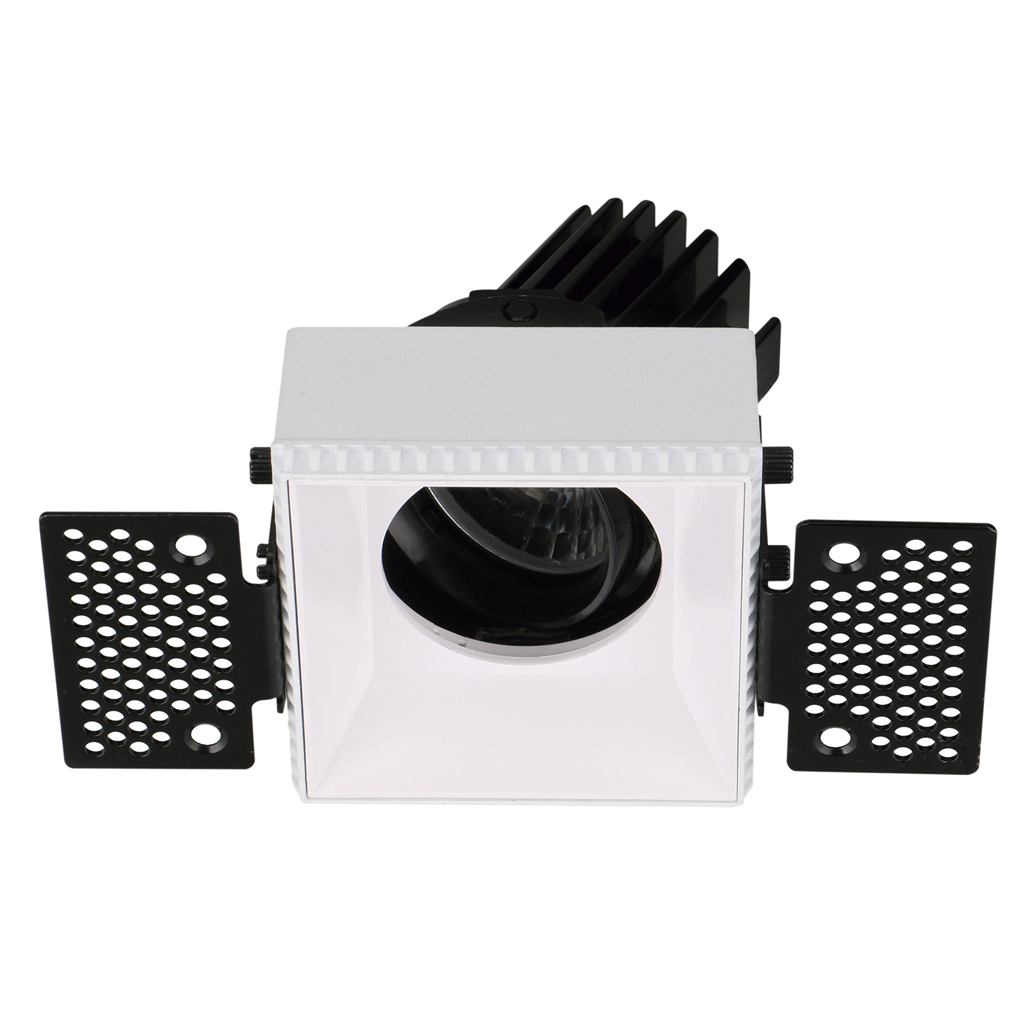 Empotrable techo tilt VIP2T Square Round 1-10V,Push LED COB 10.10W 949lm(729lm) CRI97 3000K 28º Blanco Blanco