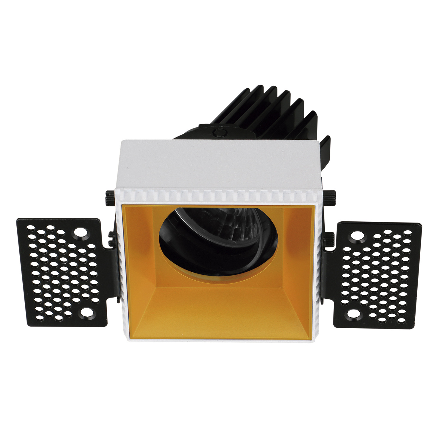 Empotrable techo tilt VIP2T Square Round 1-10V,Push LED COB 10.10W 1031lm(792lm) CRI97 4000K 28º Blanco Oro