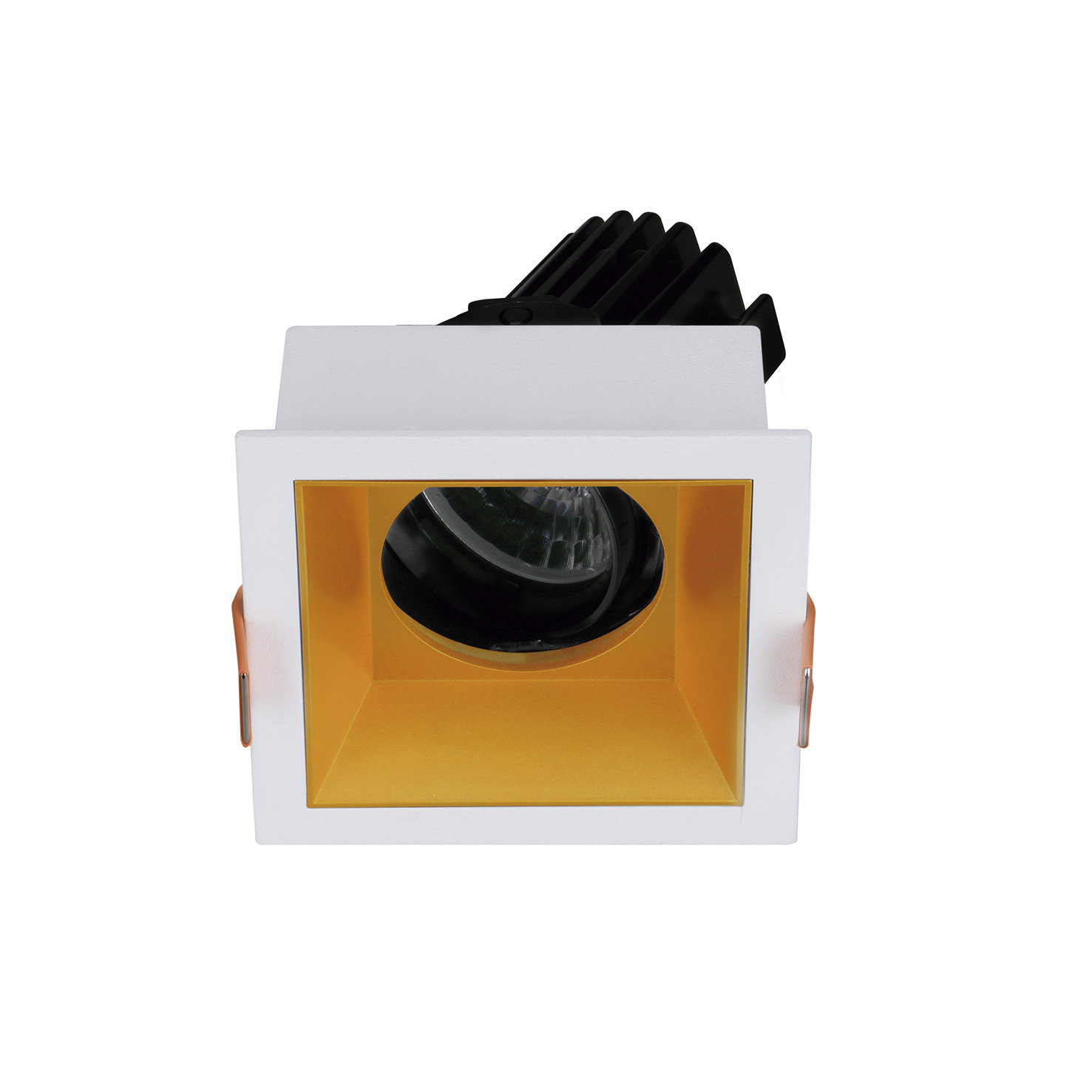 Empotrable techo tilt VIP2 Square Round 1-10V,Push LED COB 4.70W 650lm(447lm) CRI90 2700K 50º Blanco Oro