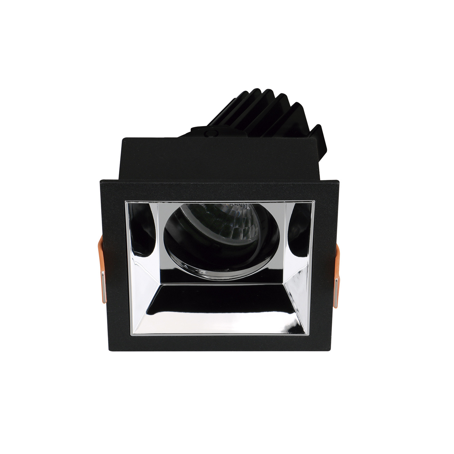 Empotrable techo tilt VIP2 Square Round DALI LED COB 10.10W 949lm(719lm) CRI97 3000K 50º Negro Cromo