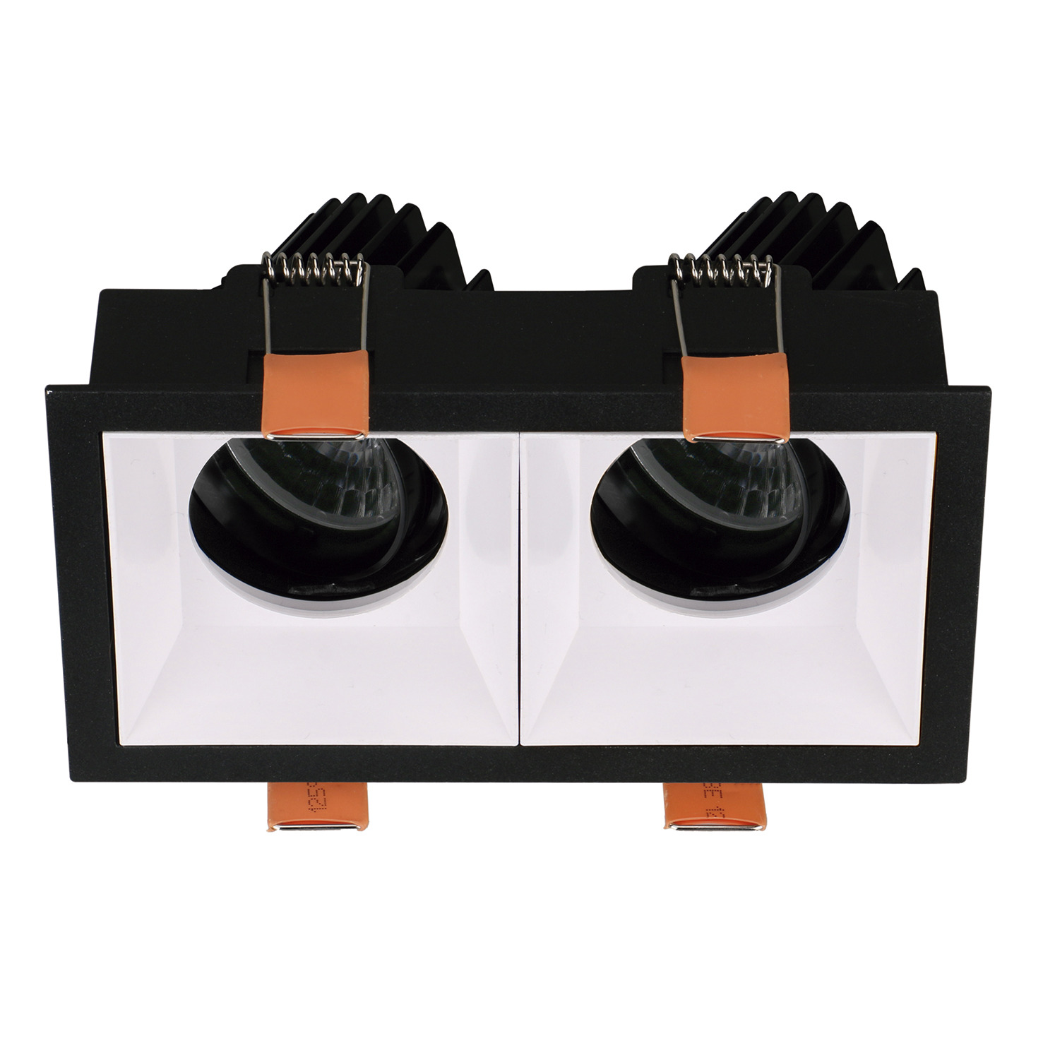 Empotrable techo tilt VIP2 2X Square Round Corte de fase L,C LED COB 2x4.70W 680lm(992lm) CRI90 3000K 18º Negro Blanco