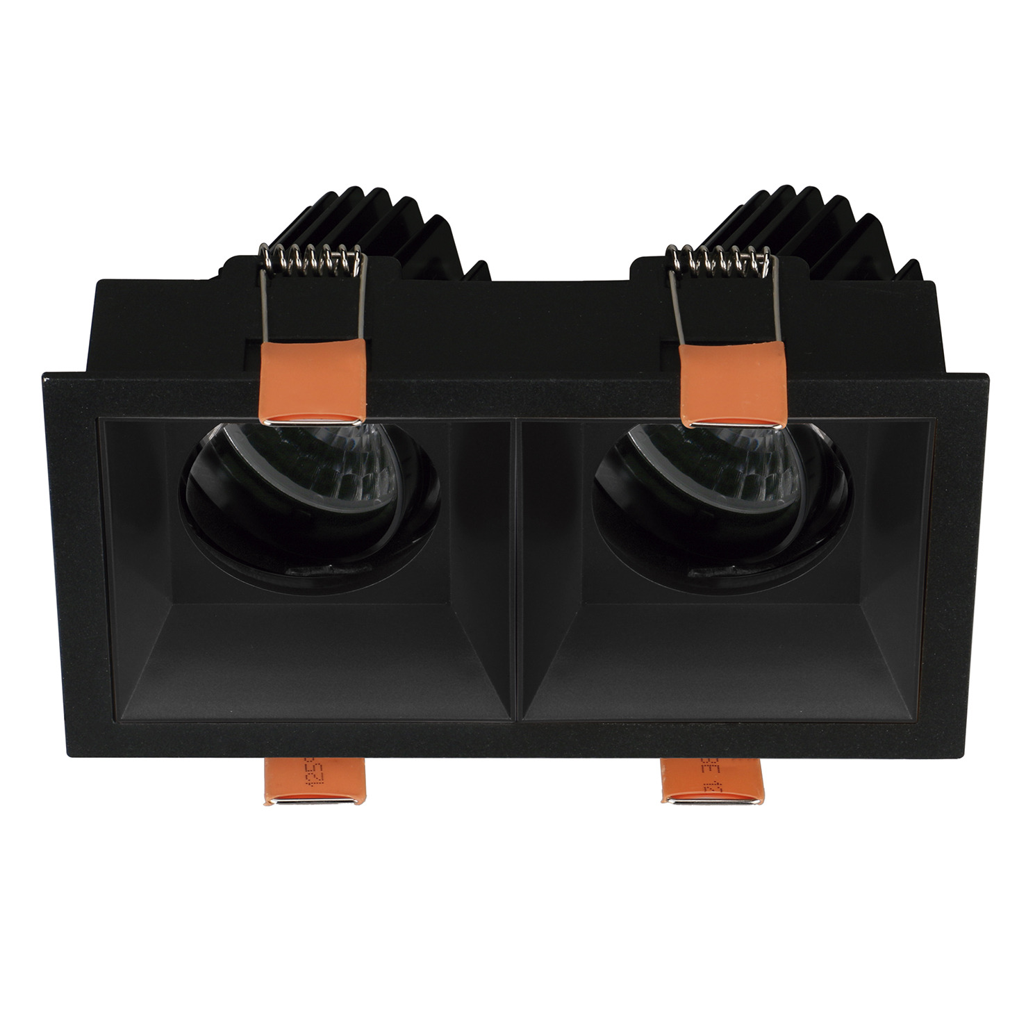 Empotrable techo tilt VIP2 2X Square Round LED COB 2x10.10W 949lm(1458lm) CRI97 3000K 28º Negro Negro