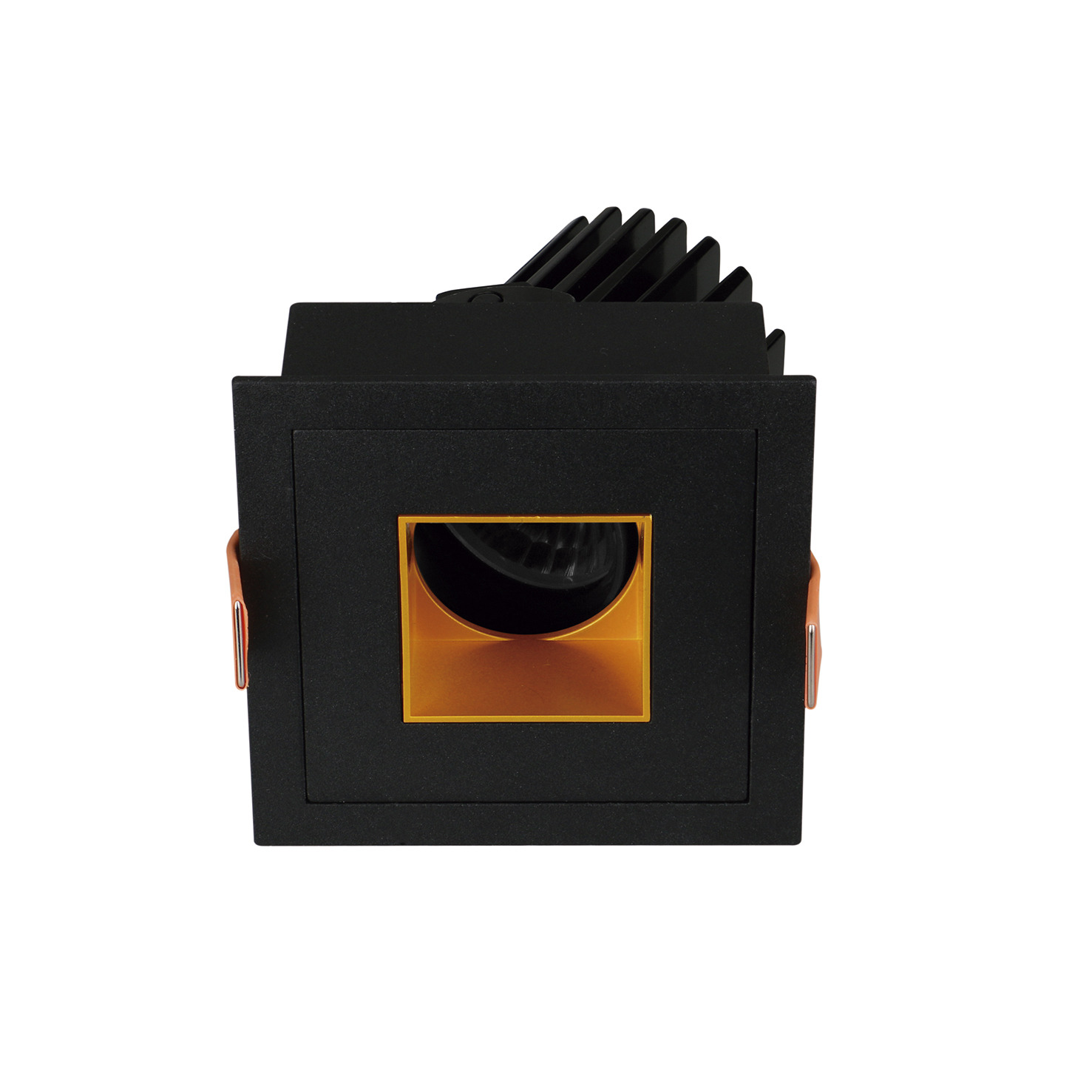 Empotrable techo tilt VIP3 Square Square DALI LED COB 4.70W 650lm(464lm) CRI90 2700K 28º Negro Oro