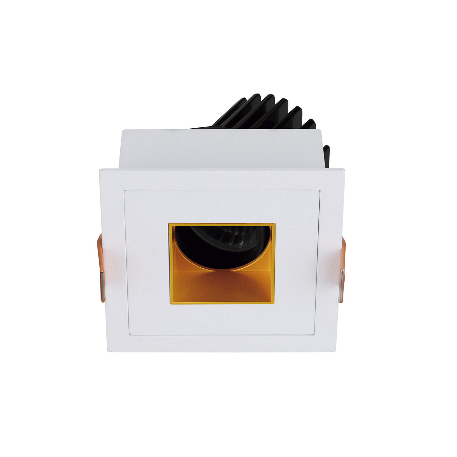 Empotrable techo tilt VIP3 Square Square 1-10V,Push LED COB 4.70W 650lm(447lm) CRI90 2700K 50º Blanco Oro