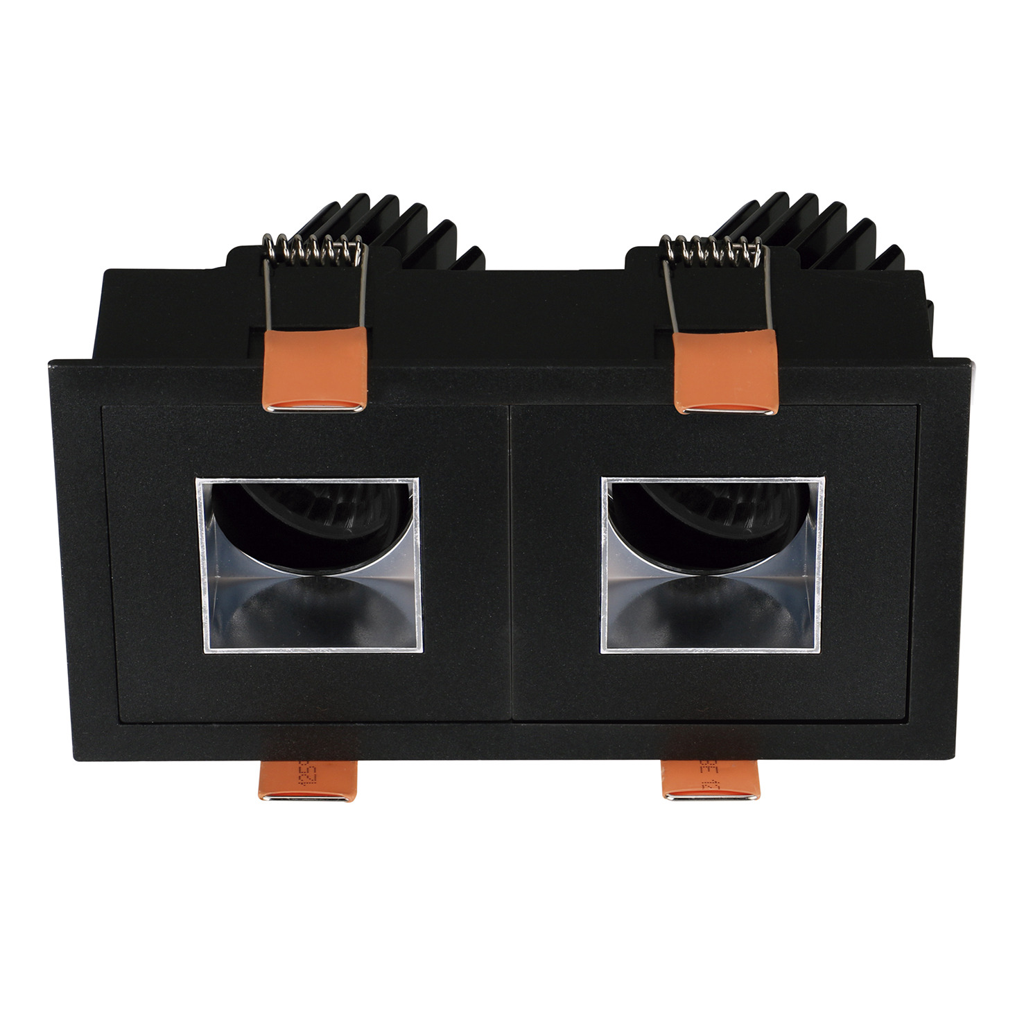 Empotrable techo tilt VIP3 2X Square Square Corte de fase L,C LED COB 2x15.60W 1940lm(2942lm) CRI90 2700K 28º Negro Cromo