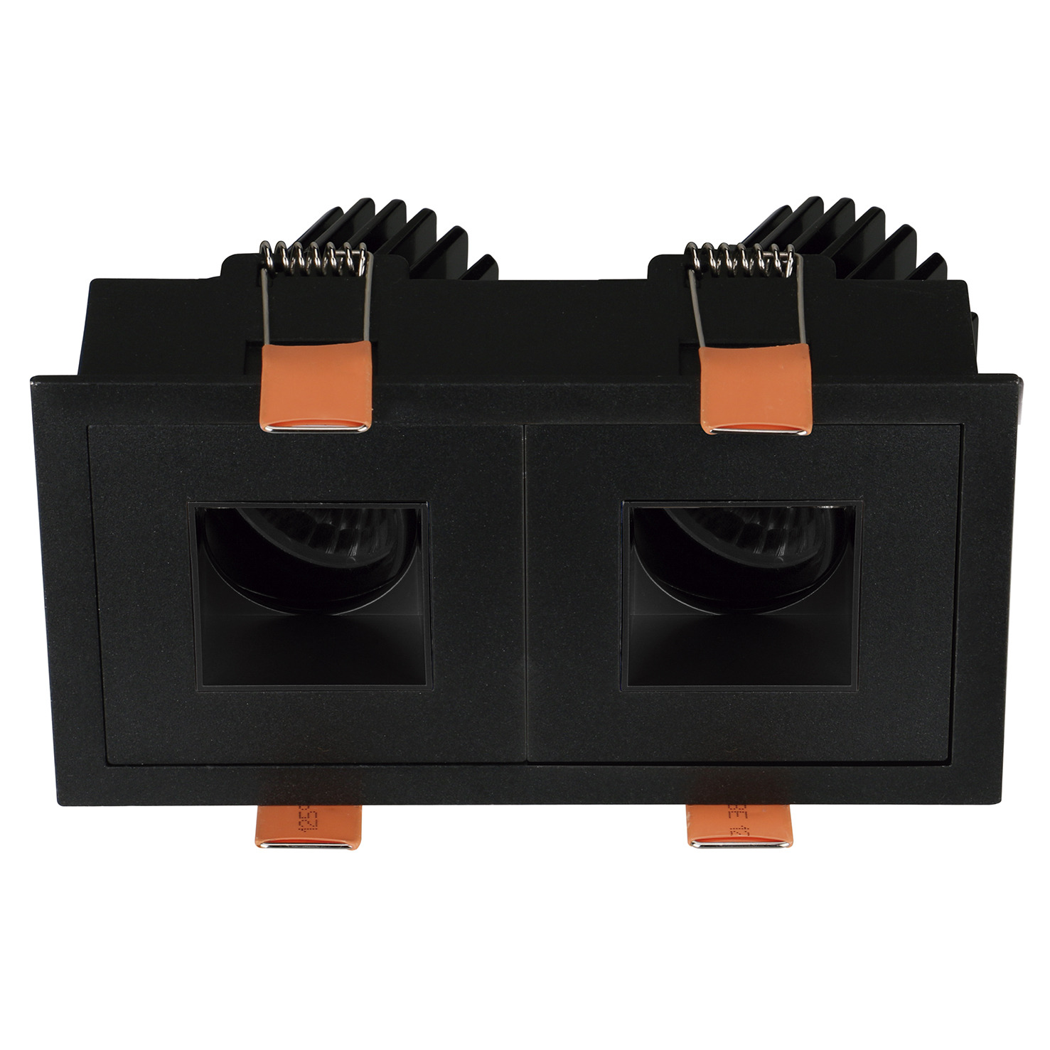 Empotrable techo tilt VIP3 2X Square Square Corte de fase L,C LED COB 2x10.60W 1376lm(1928lm) CRI90 3000K 28º Negro Negro